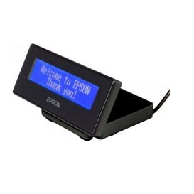 Customer display, 2x20 characters (VFD), USB, emulation: OPOS, ESC/POS, incl.: stand, colour: black