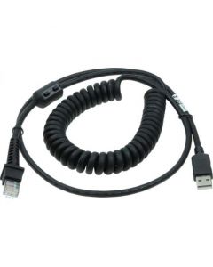 Datalogic USB kabel, gekruld, 2.4 meter, zwart